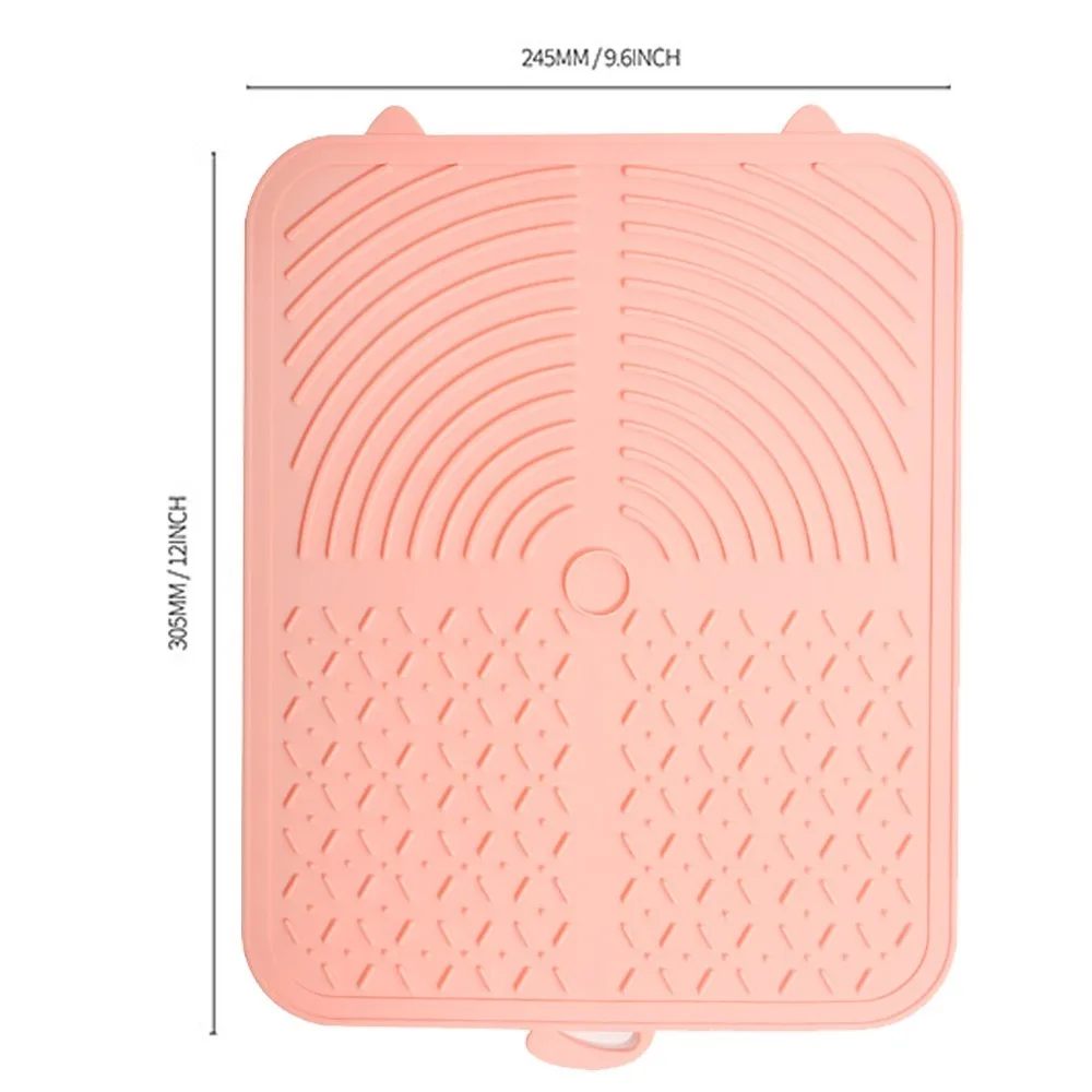 Food Grade Silicone Lick Mat Rectangle Shape Non Slip Surface Pet Slow Feeder Mat Portable Size Multi Color Option Pet Food Mat