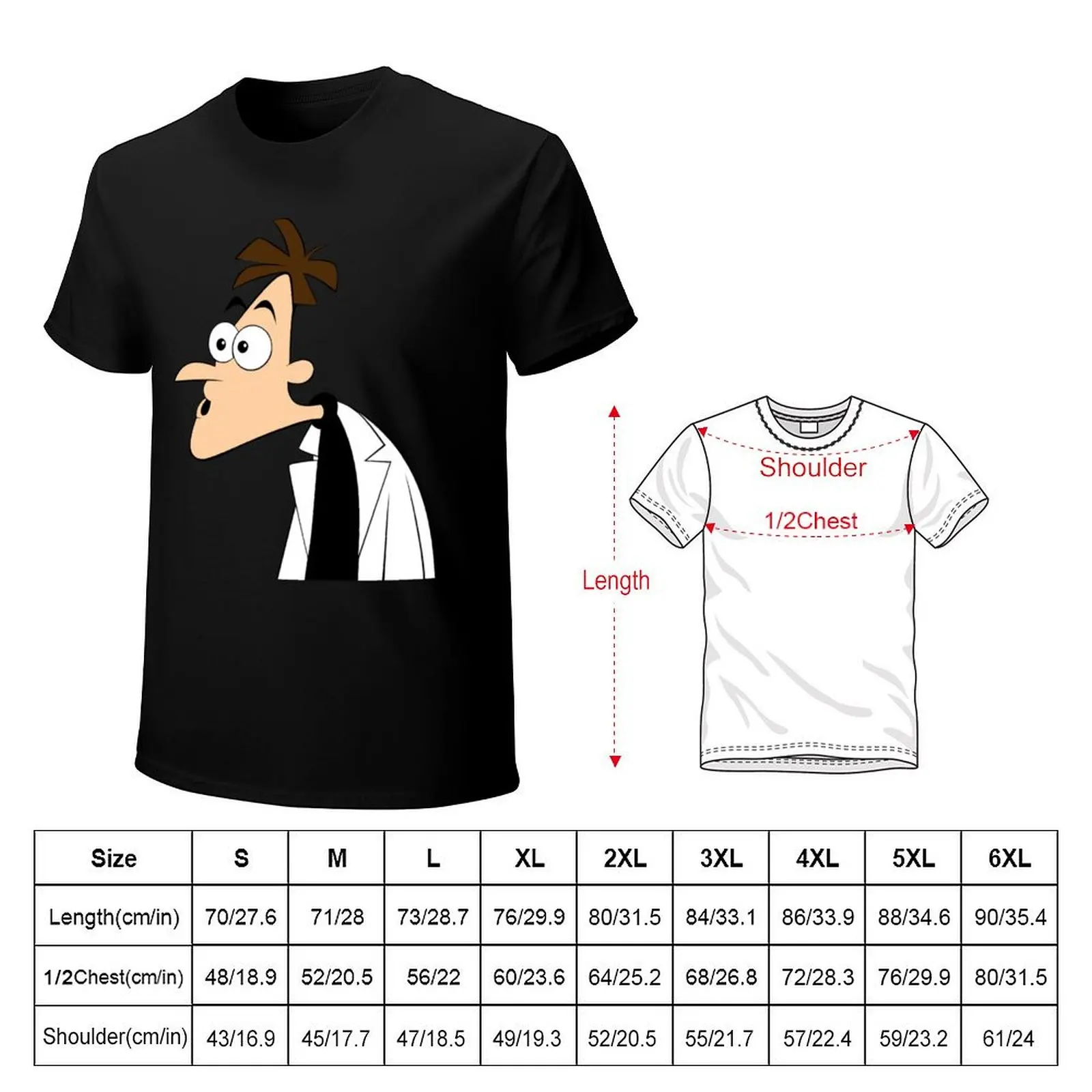 تي شيرت Dr. kevin doofenshmirtz للرجال ، تي شيرت على الموضة الكورية للرجال