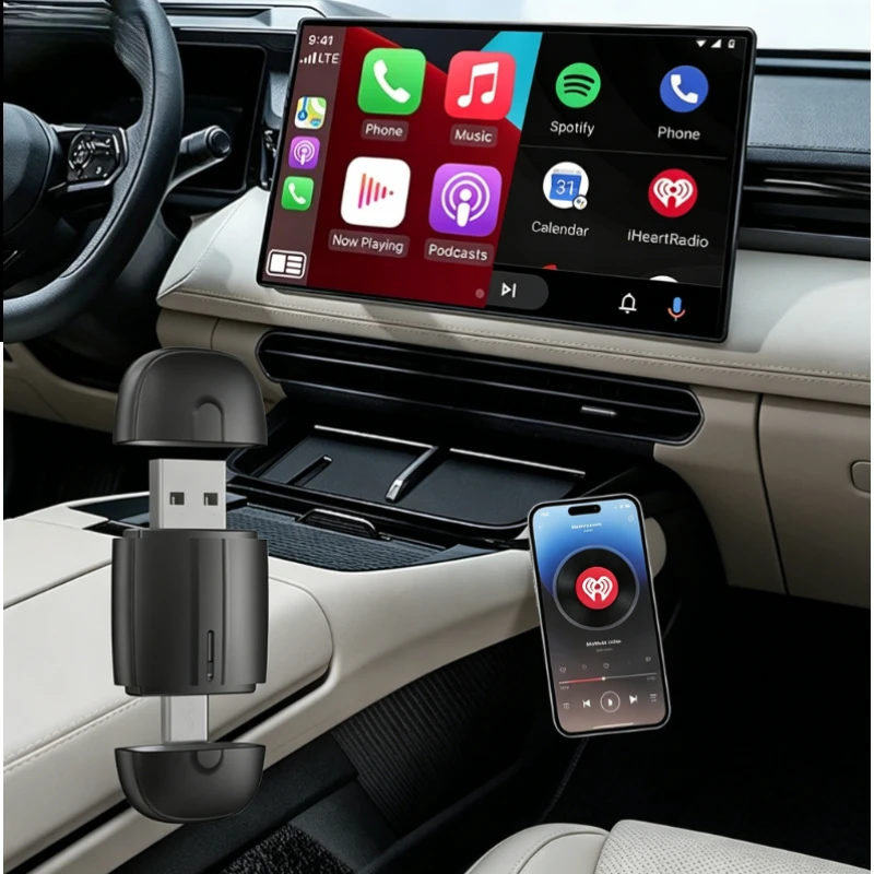 2026 NEW CarPlay Android Auto 2 in 1 Wireless Adapter Wired to Wireless Converter for Automotive Head Unit