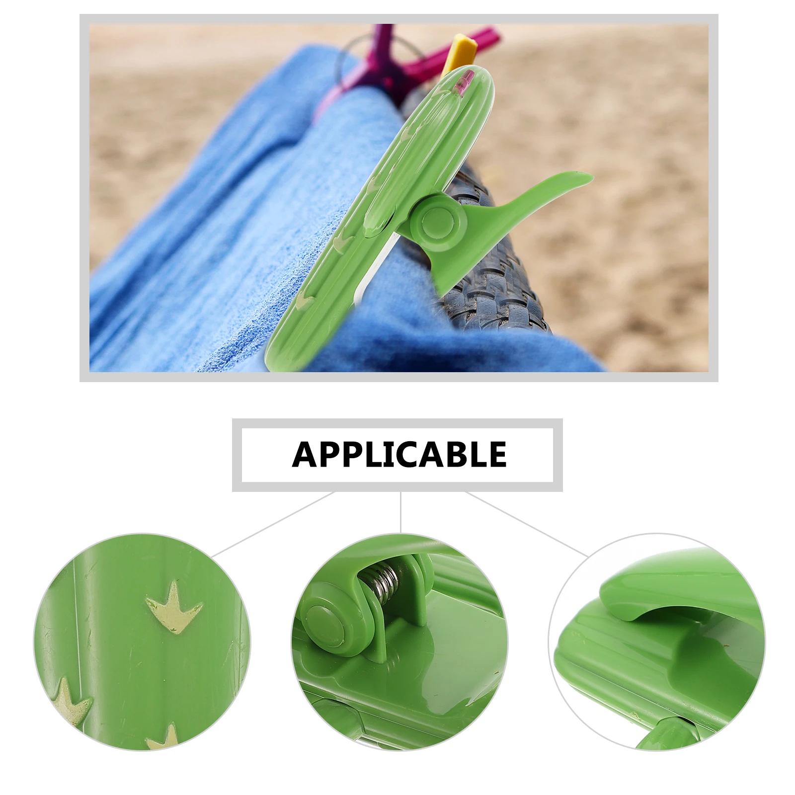 

1pc Towel Clamp Abs Material No Metal Fixings Wind-Proof Clothes Clamp For Socks Gloves Clothes Drying Creative Cactus