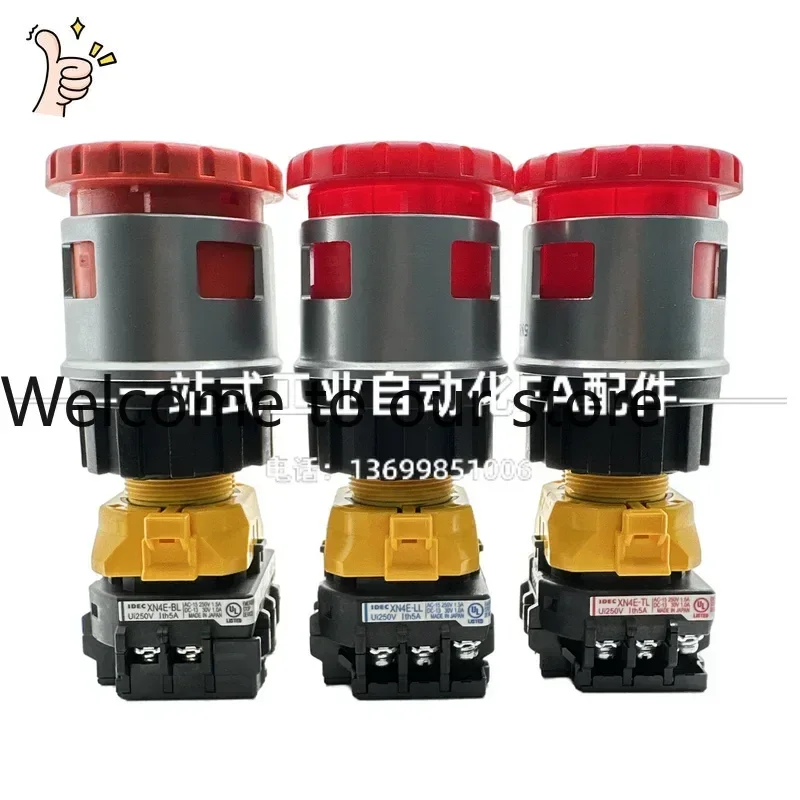 2026.4 Japanese IDEC Izumi Padlock Safety Emergency Stop Button XN4E-BL Stock LL-TL Brand New Original 30MM Hole
