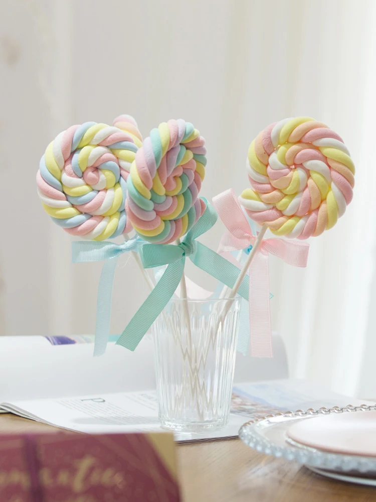 Simulation Lollipop Fake  Marshmallow Fake Candy Children's Photography Shooting Props Dessert Table Bedroom Layout Scene Decora