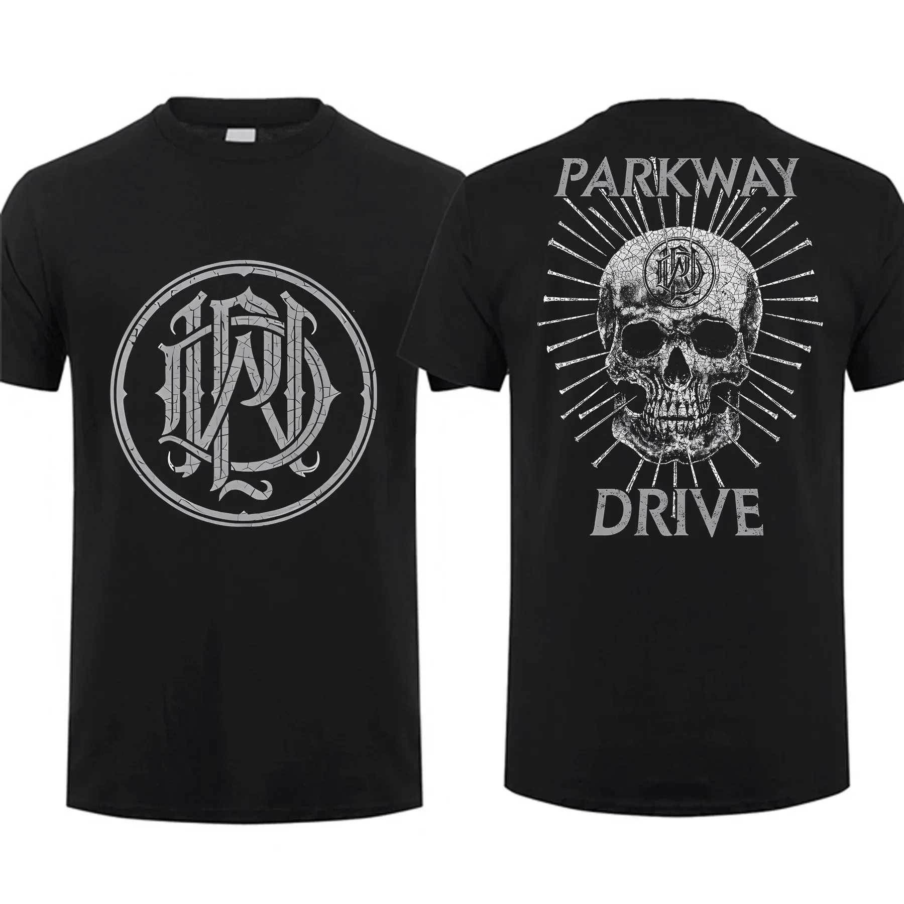 2024 Fashion Men T Shirt Double-sided Vice Grip Black By Parkway Drive Oversized T-shirt Graphic Youth Cloth Streetwear S-3XL