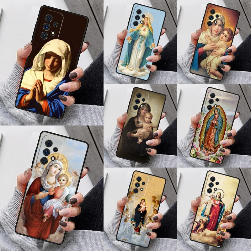 Virgin Mary of Hope Catholic Religious Phone Case For Samsung S23 S21 S20 FE S24 S22 Ultra Note20 S10 S9 S8 Plus A40 A52 A13 A53