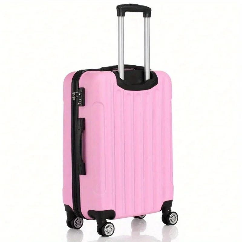 3-teiliges Spinner-Gepäckset für Reisen, Rollkoffer, Trolley, 20/24/28 Zoll, Rosa