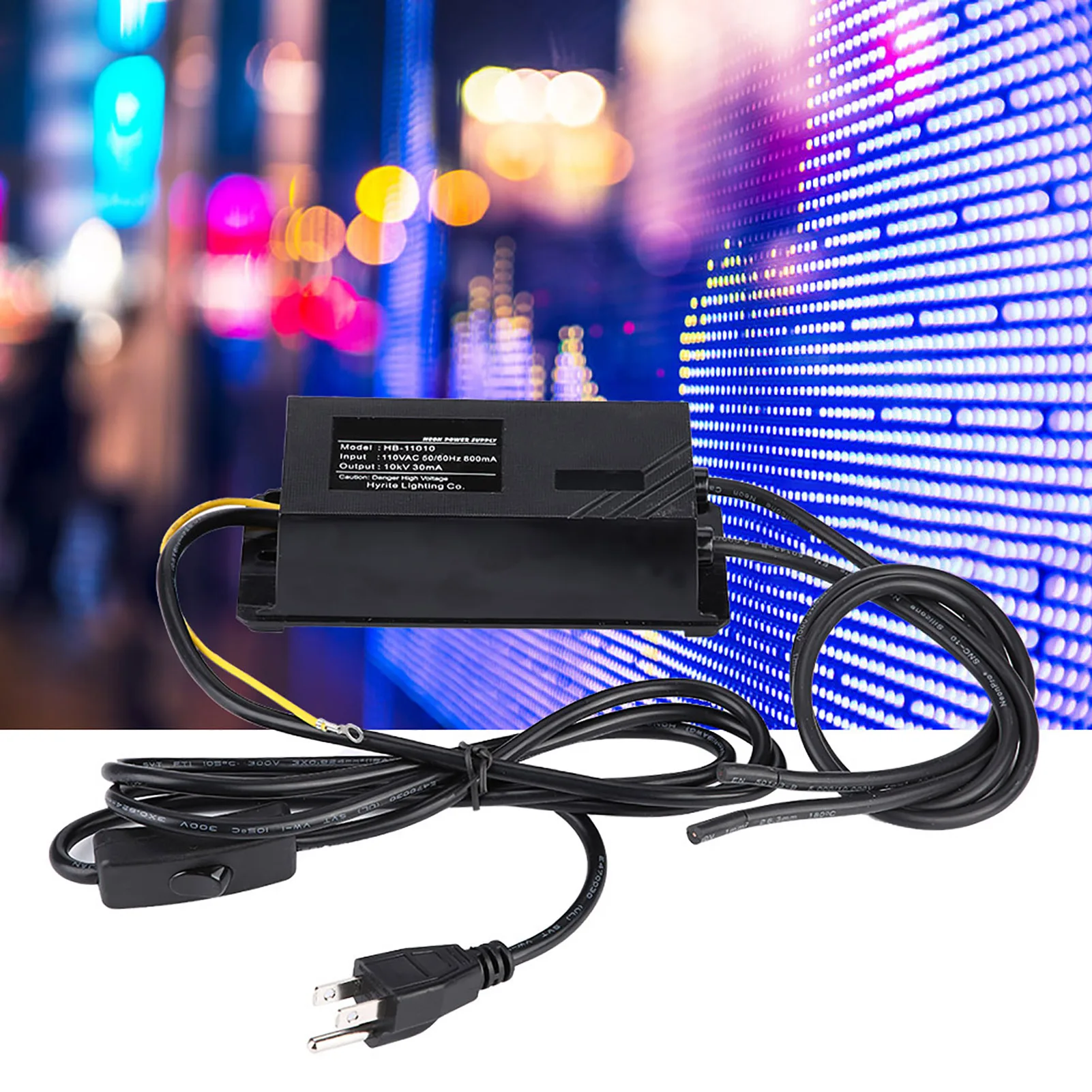 

Электронный блок питания-выпрямитель для неоновых ламп 30 мА, 10 кВ, черный, комплект