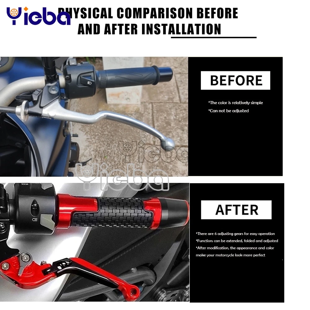 Motorcycle Brake Handle Motorbike CNC Clutch Brake Levers Handlebar Grips Ends For Kawasaki ZRX1100 ZRX 1100 1999~2007 2006 2005 4
