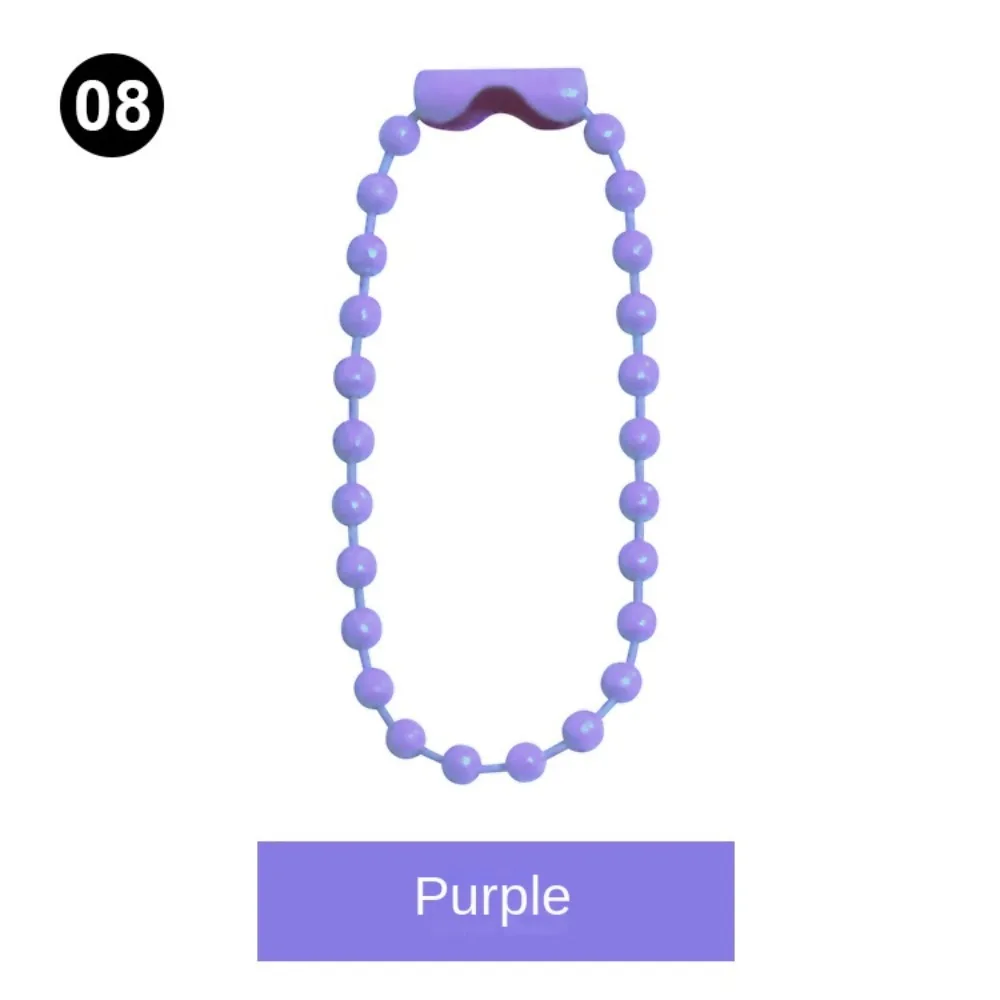 50/100PCS Colorful 10cm Ball Bead Chains Metal Handmade Key Chain Dolls DIY Label Hand Tag Connector Key