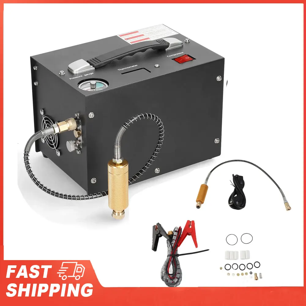 

4500PSI Electric High Pressure Air Compressor with Barometer Intelligent Portable Pump Outdoor Car Tire Inflator Pump