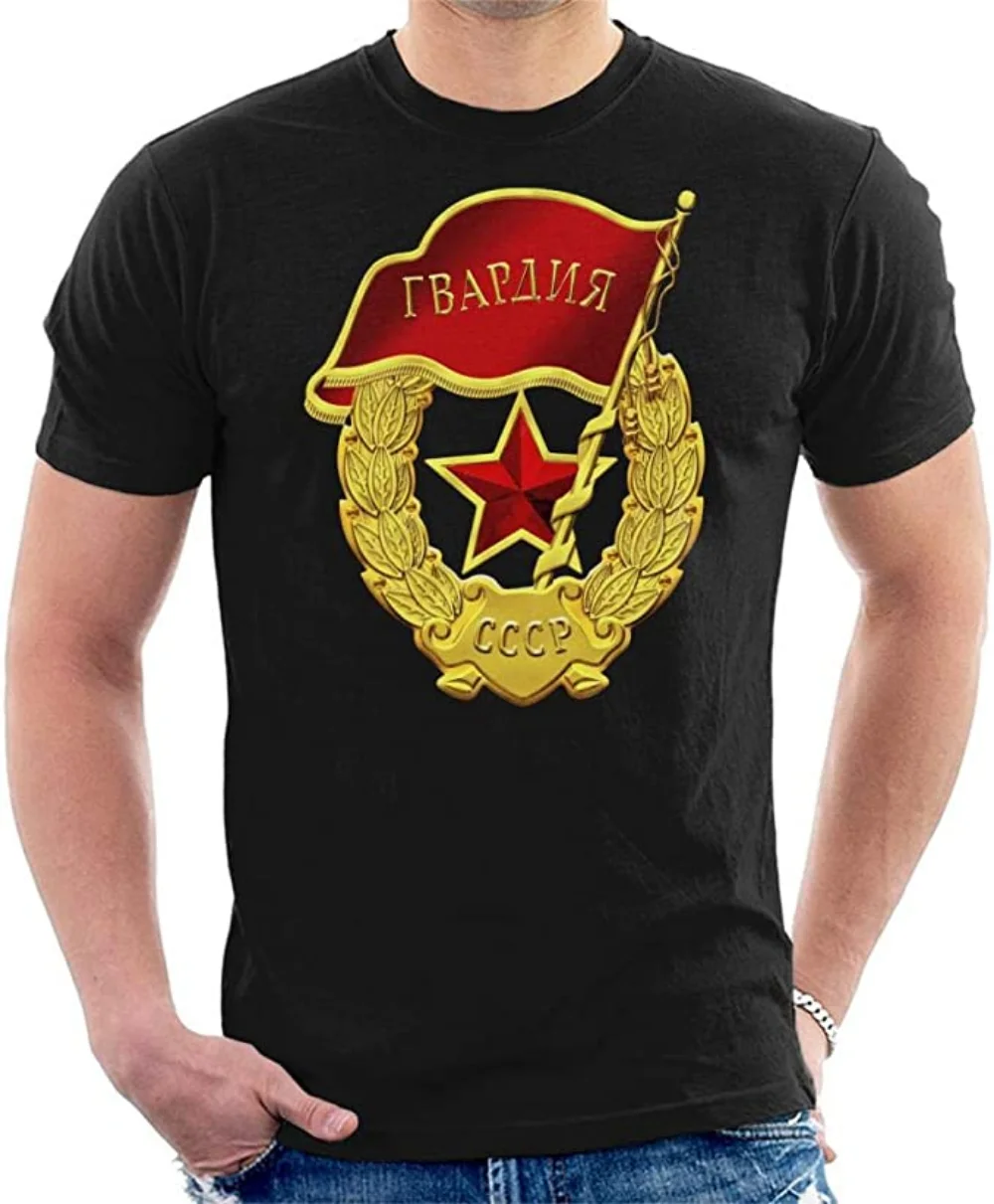 

Retro Soviet Army CCCP Red Army Badge T-Shirt 100% Cotton O-Neck Summer Short Sleeve Casual Mens T-shirt Size S-3XL