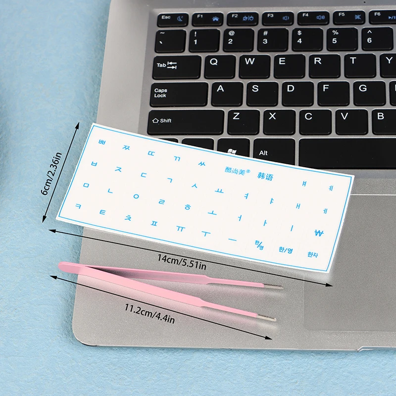 اللغة الكورية المسيل للدموع فيلم لوحة المفاتيح ملصق سطح المكتب المحمول مفتاح ملصق فيلم واحد العالمي شفافة النقش ملصق