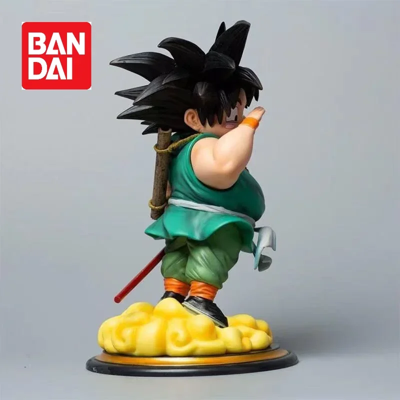 18cm Dragon Ball Gk Fat Man Goodbye Son Goku Somersault Cloud Statue Model Q Edition Pvc Action Figurine Decoration Toys Gift.