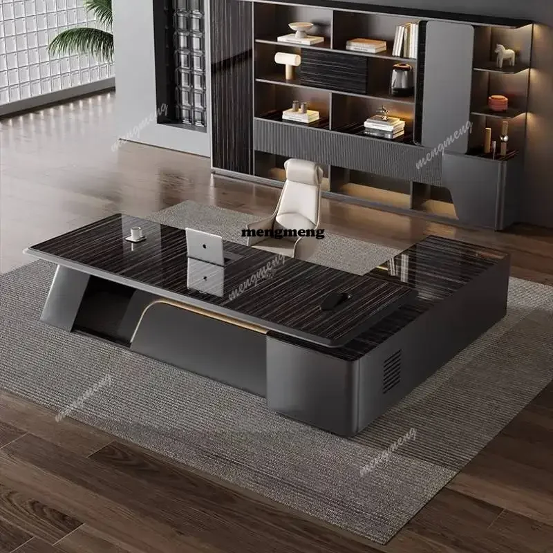 

Black Gray Office Desks Designer Vintage Style Drawers Luxury Office Desks Cheap Modern Corner Escritorios Work Station Table