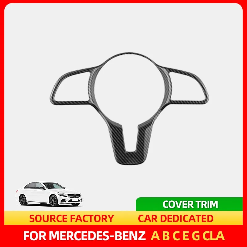 

Interior Stickers For Mercedes Benz W177 W247 W205 W213 C118 W118 A B C E G CLA GLB Class Steering Wheel Panel Cover Trim Sticke