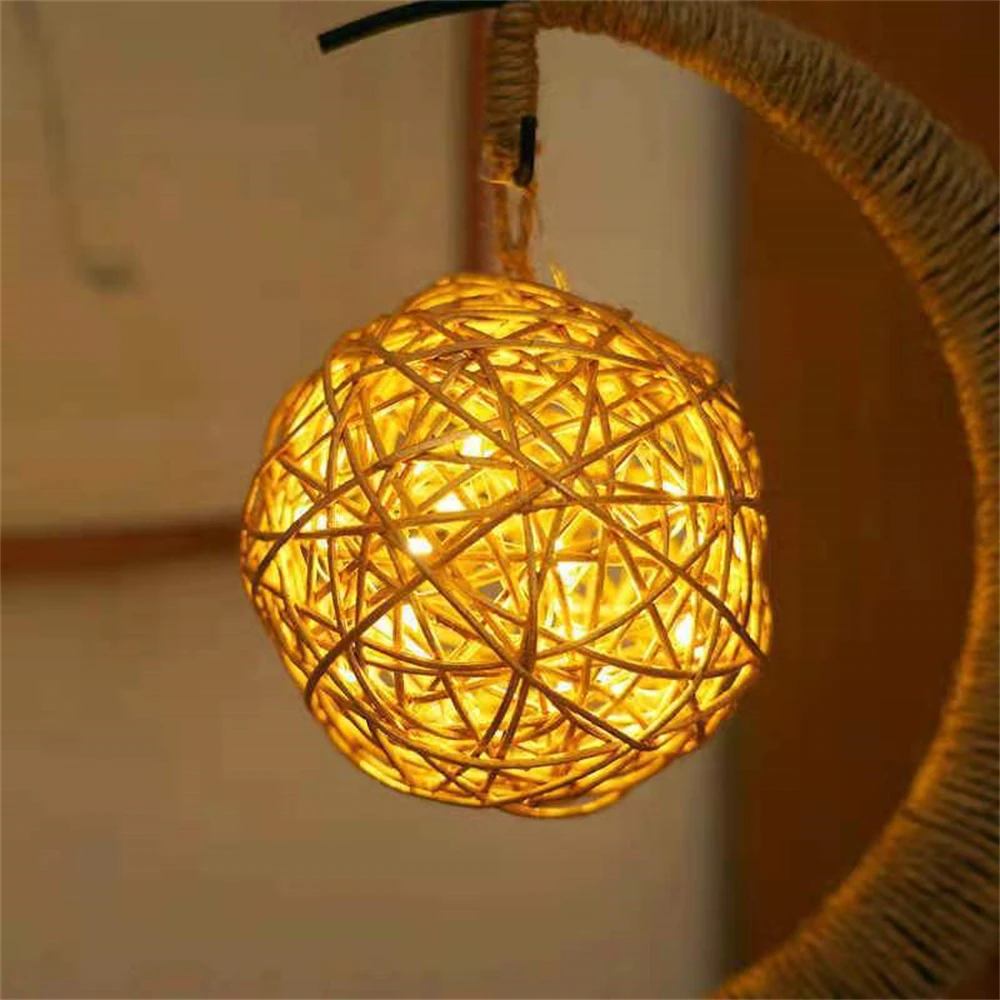 Handmade DIY Moon Sepak Star/Apple/ Takraw Desk Lamp Iron Retro Art Night Light for Wedding New Year Christmas Birthday Gifts