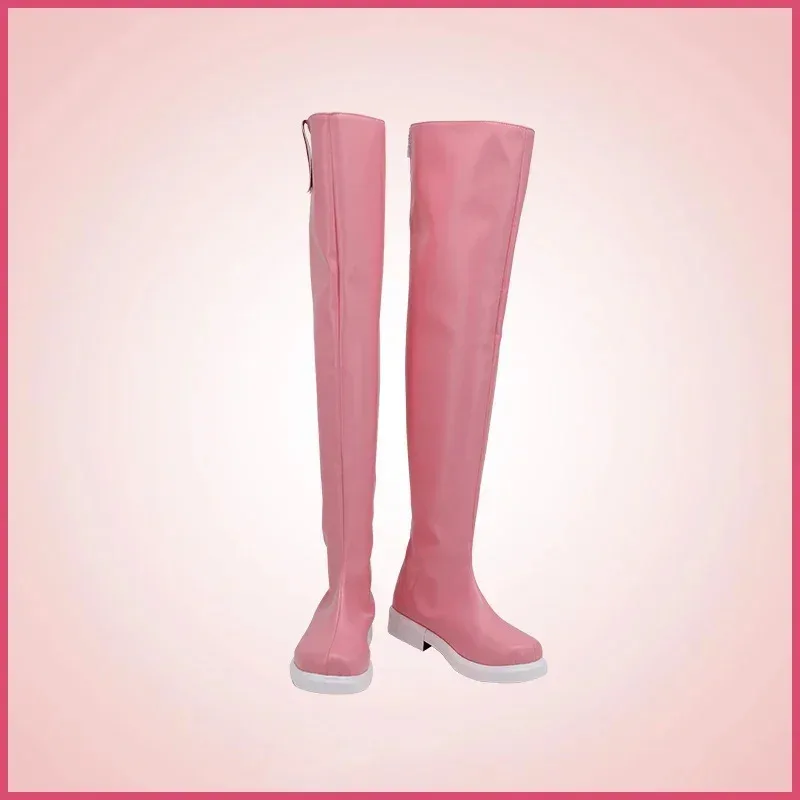 Anime Clear Card Sakura Cosplay PU Leather Shoes Halloween Carnival Boots Prop Custom Mades;2'd,5.h; - view 2