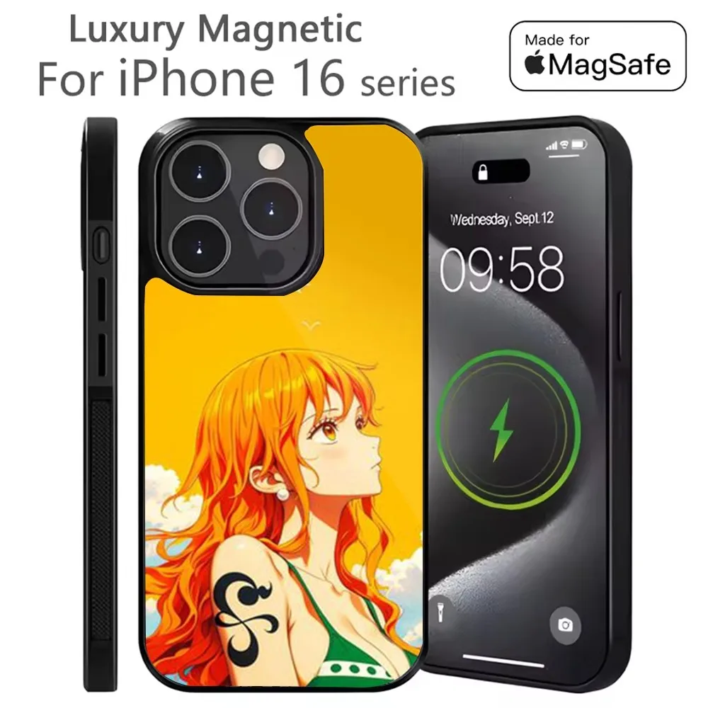 

One Pieces Namis Phone Case For iPhone 16,15,14,13,12,11,Plus,Pro,Max Mini Magsafe Magnetic Wireless Charging