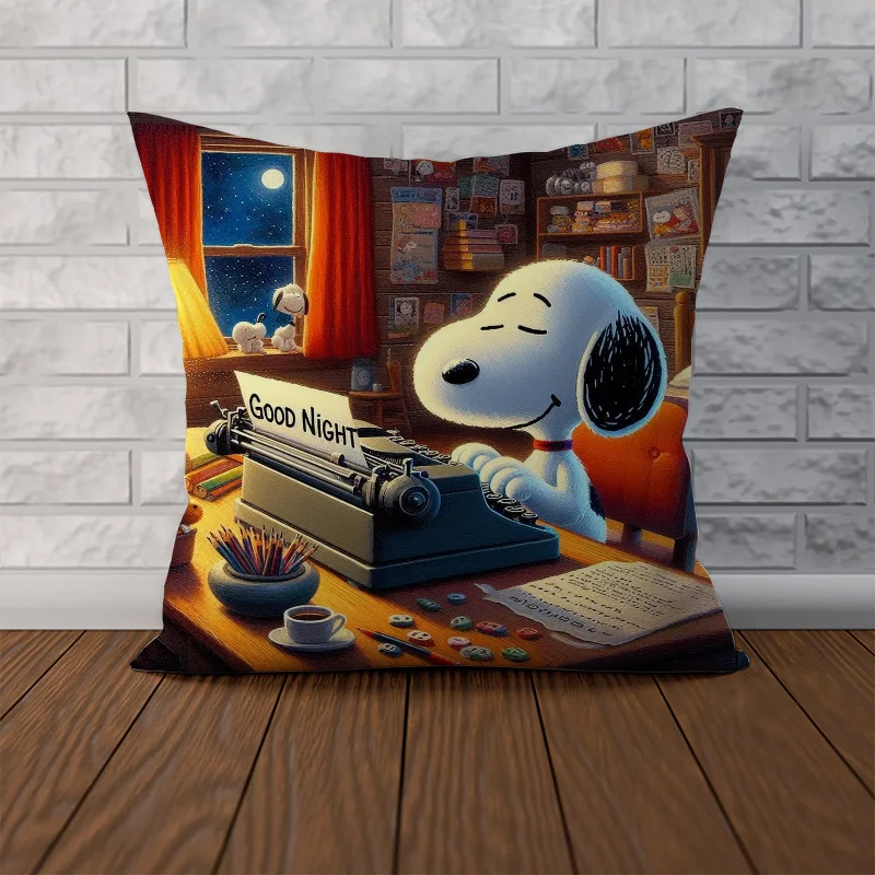 Anime Pillow Cases Decorative Cushion Snoopy Cushions Home Decor Cushion Cover 45x45 Covers for Bed Pillows Home and Decoration