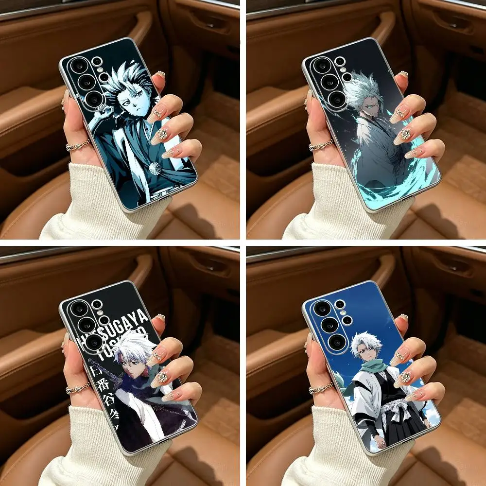 B-BLE-ACH T-Toushirou H-Hitsugaya-ES Phone Case For Samsung S25,S24,S21,S22,S23,S30,Ultra,S20,Plus,Fe,Lite Transparent Cover