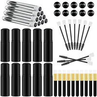 Juego de 30 brochas para nariz y pestañas, botellas de jabón vacías de 1,8 oz/60ml, dispensador con bomba de espuma, herramientas de maquillaje para viajes para mujeres