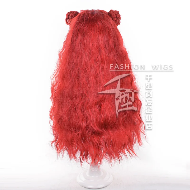 Descendants: The Rise of Red Cosplay Wig Women Wavy Hair 70cm Long Heat Resistant Hair Wig Role Play