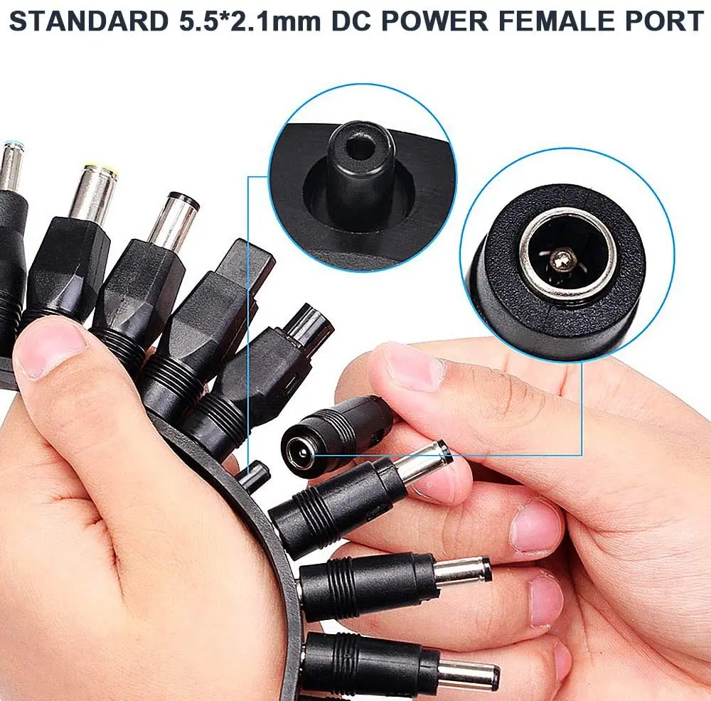 10 Pieces / Set Universal For Notebook Laptop Charger Power Adapter Tips Jack Connector To Connect Charging