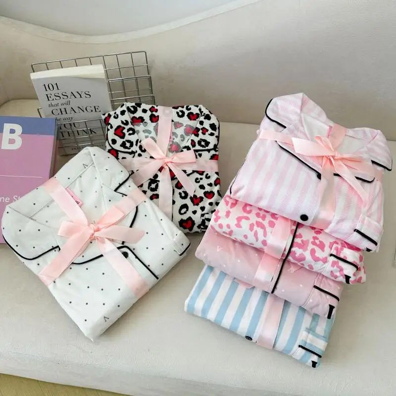 

2025 Soft Fleece Sleepwear Long Sleeve Top Elastic Waist Pants 2Pcs Loungewear Home Clothes Women Warm Autumn Winter Nightwear