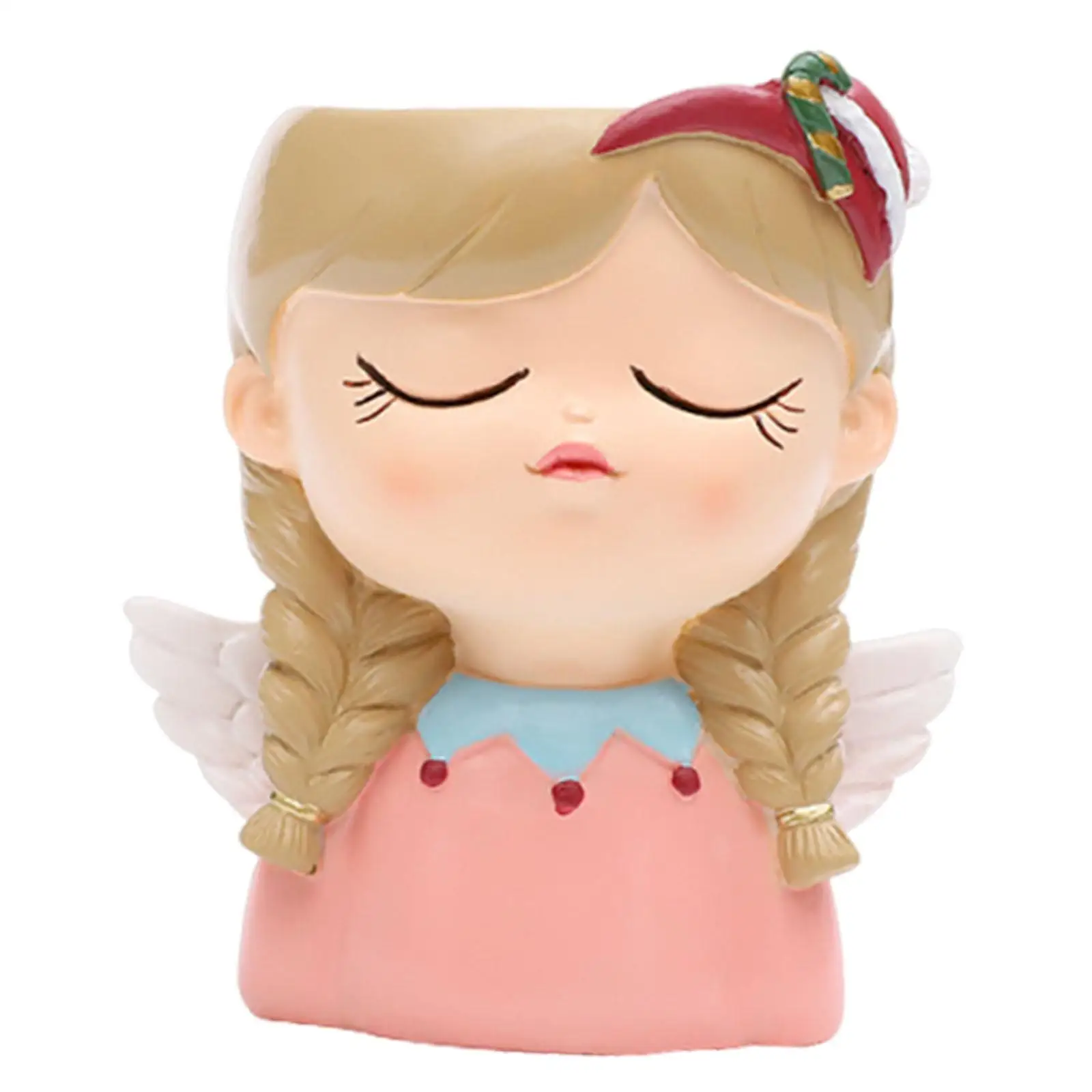 Plant Pot Elf Girl Flower Pot Flower Vase Elf Girl Figurine Ornaments Anti Slip Bonsai for Outdoor Bookshelf Home Garden Desk