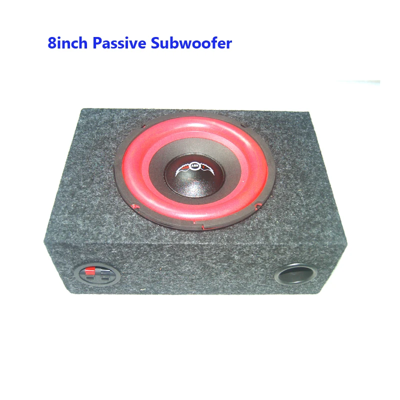 8-Inch New Ultra-thin 400w 4 ohm Speaker Passive Cabinet Wooden Box Square MDF Felt Car Modified Subwoofer