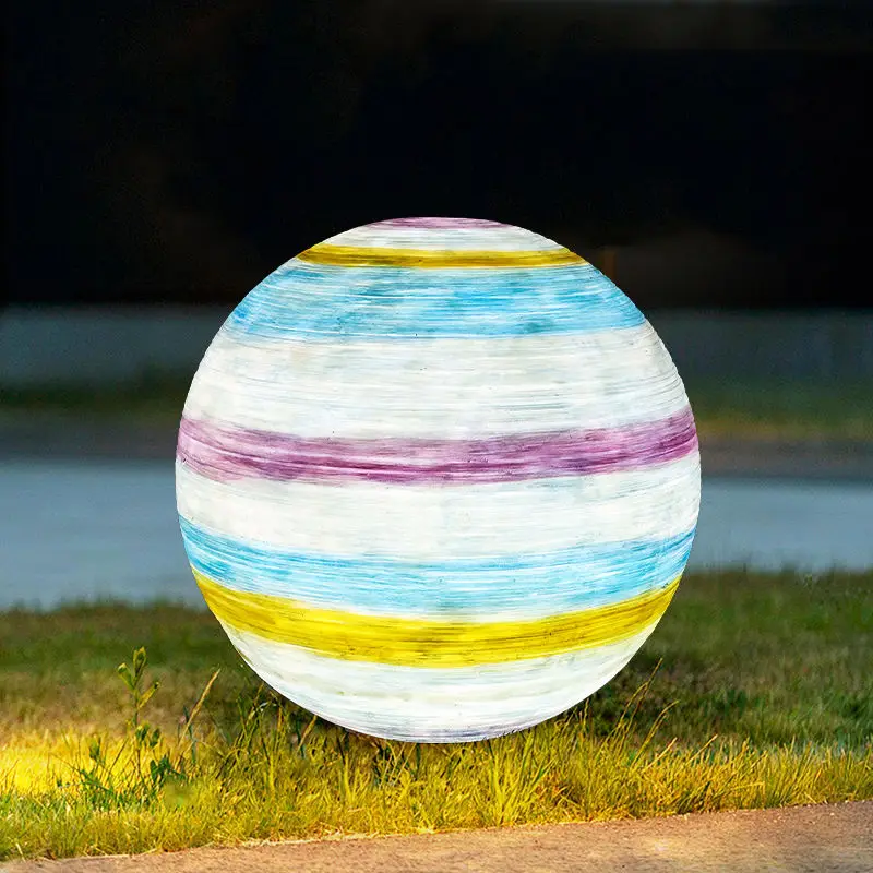 

Outdoor luminous fiberglass simulation earth moon lamp park lawn decoration beauty clock in ornament