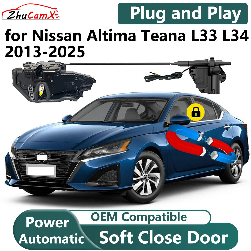 

ZhuCamX for Nissan Altima Teana L33 L34 2013-2025 Car Electric Soft Close System Power Closing Door Latch Lock Plug and Play