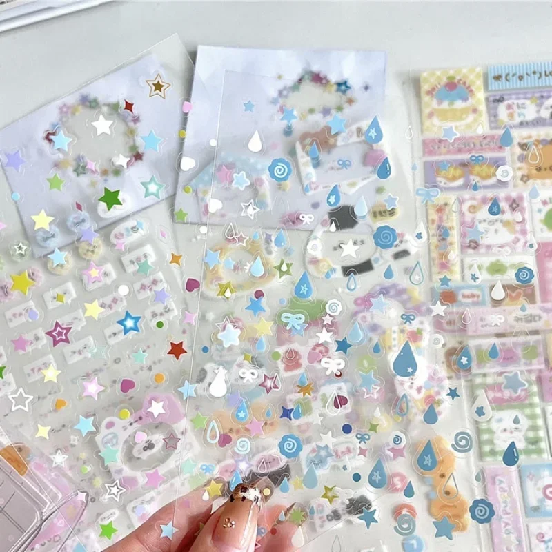 8pcs/set Kawaii Design Sticker for Kids Korean Cute Cartoon Animal Scrapbook Journal Sticker Lovely DIY Decor Stationery Sticker