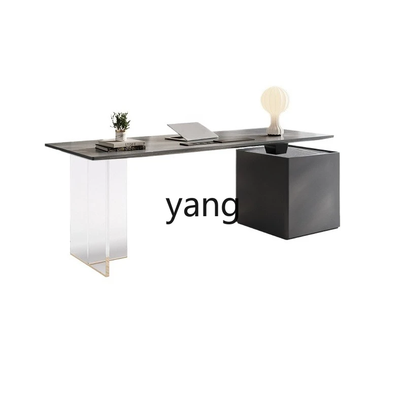 

LH Italian minimalist rock slab desk modern minimalist study writing desk home computer desk