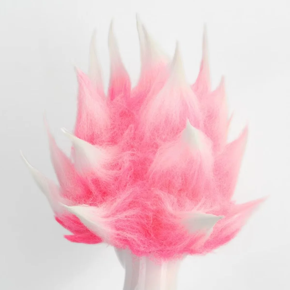 Anxin Brand Synthetic Fiber Wig: Gradient White Peach-Red Flame-Shaped Style, with Fluffy and Lightweight Hair Texture, Suitable for Cosplay Enthusiasts, Creating an Event-Like Atmosphere