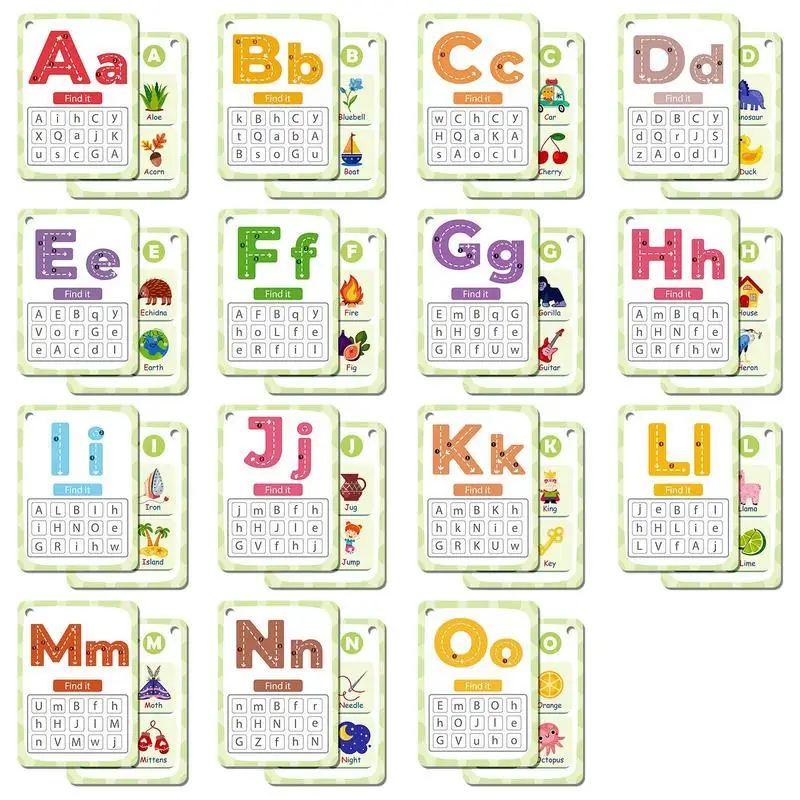 Educational Learning Cards Learning Cards 30Pieces Alphabet Flash Cards Shape Interactive Educational Toy Sight Words Sensory To