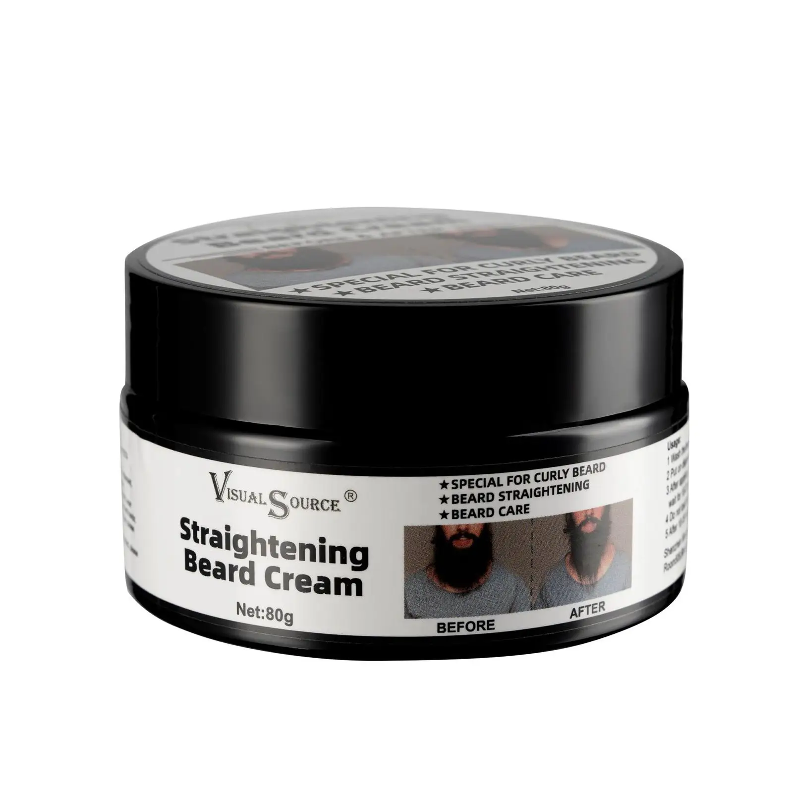 كريم بلسم اللحية يقلل من التجعد والترطيب وتنعيم كريم اللحية للرجال 2.8 أونصة