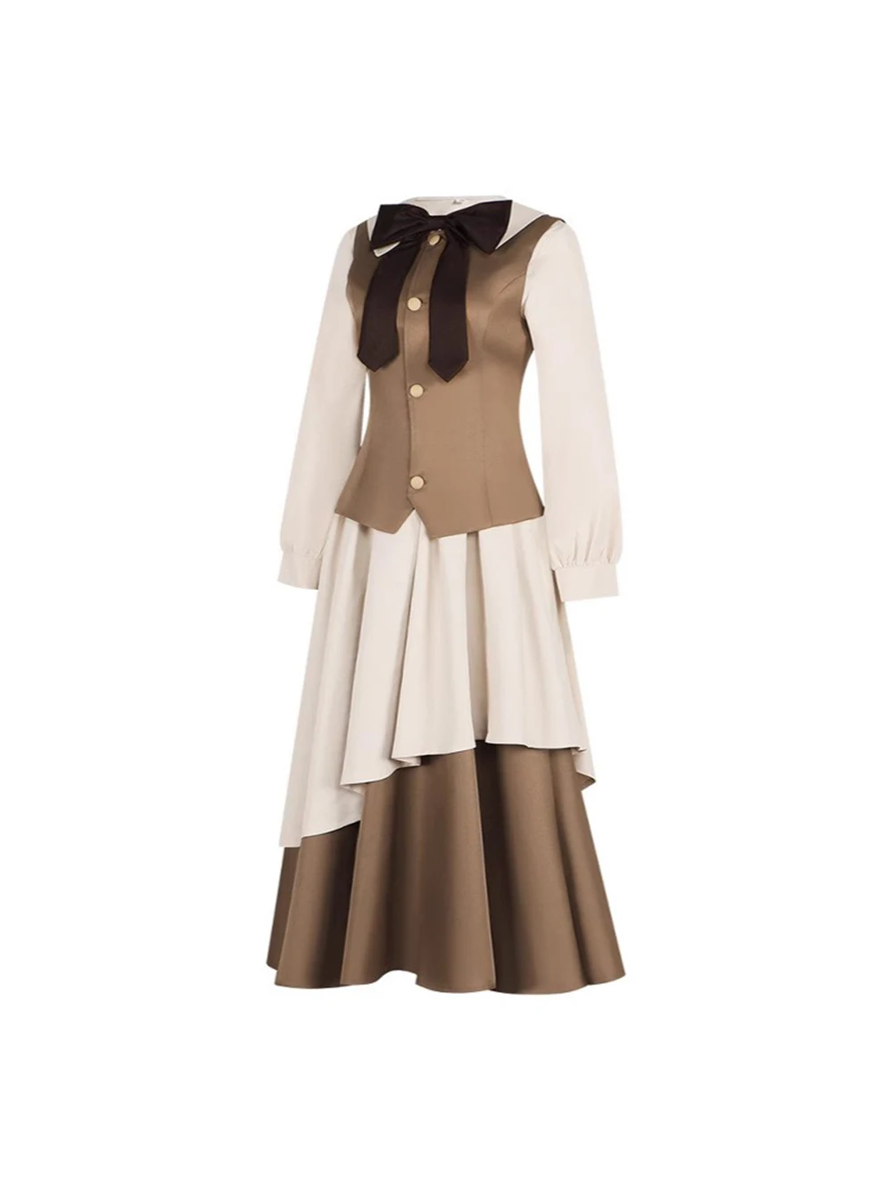 Elegante abito anime vittoriano con colletto in pizzo - Costume cosplay per ragazza magica per convenzioni ed eventi a tema