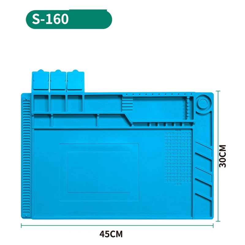Almofada de reparo eletrônico placa-mãe engrossado magnético anti-estático esd solda esteira de silicone resistente à temperatura ferramenta de reparo