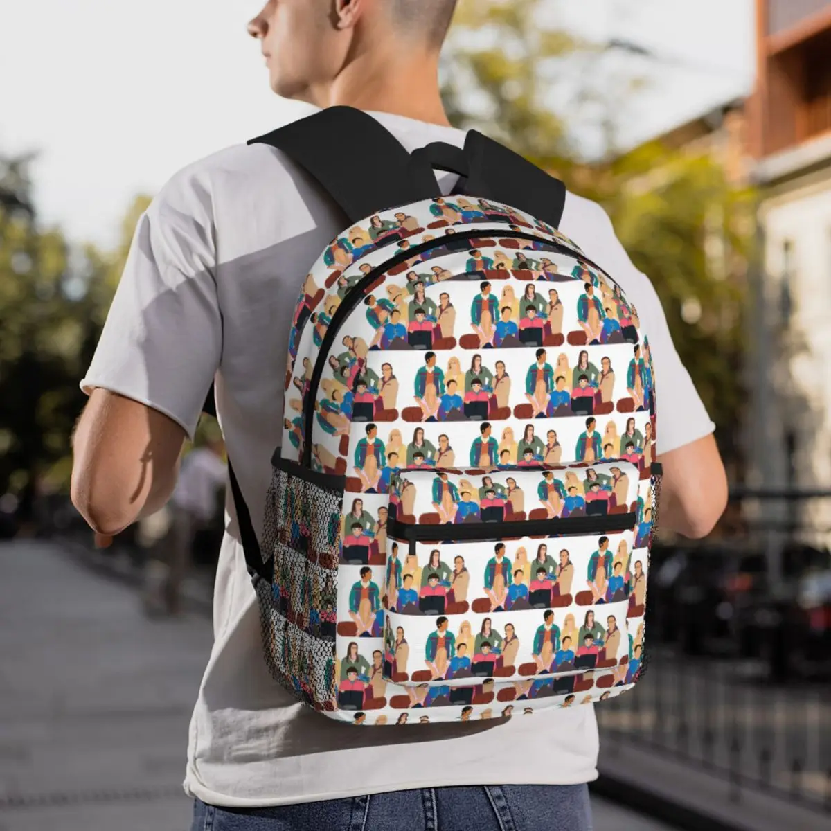 Big Bang Cast On Sofa He The Big Bang Theory Backpack Student BookBag Kids School Bag Computer Shoulder Bags for Men Women