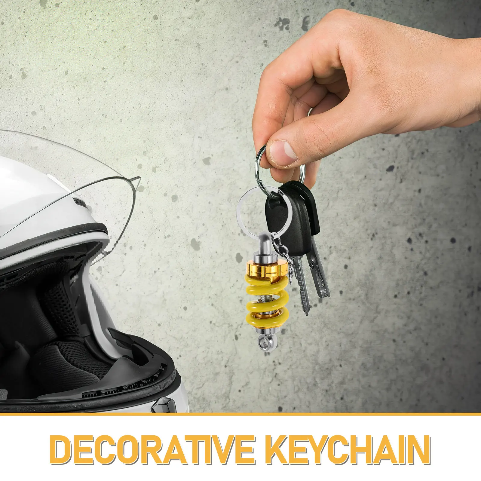 Shock Absorber Keychain Motorcycle Alloy Spring Coil Pendant Vibration Reduction Off-Road Daily Use Motocross Parts