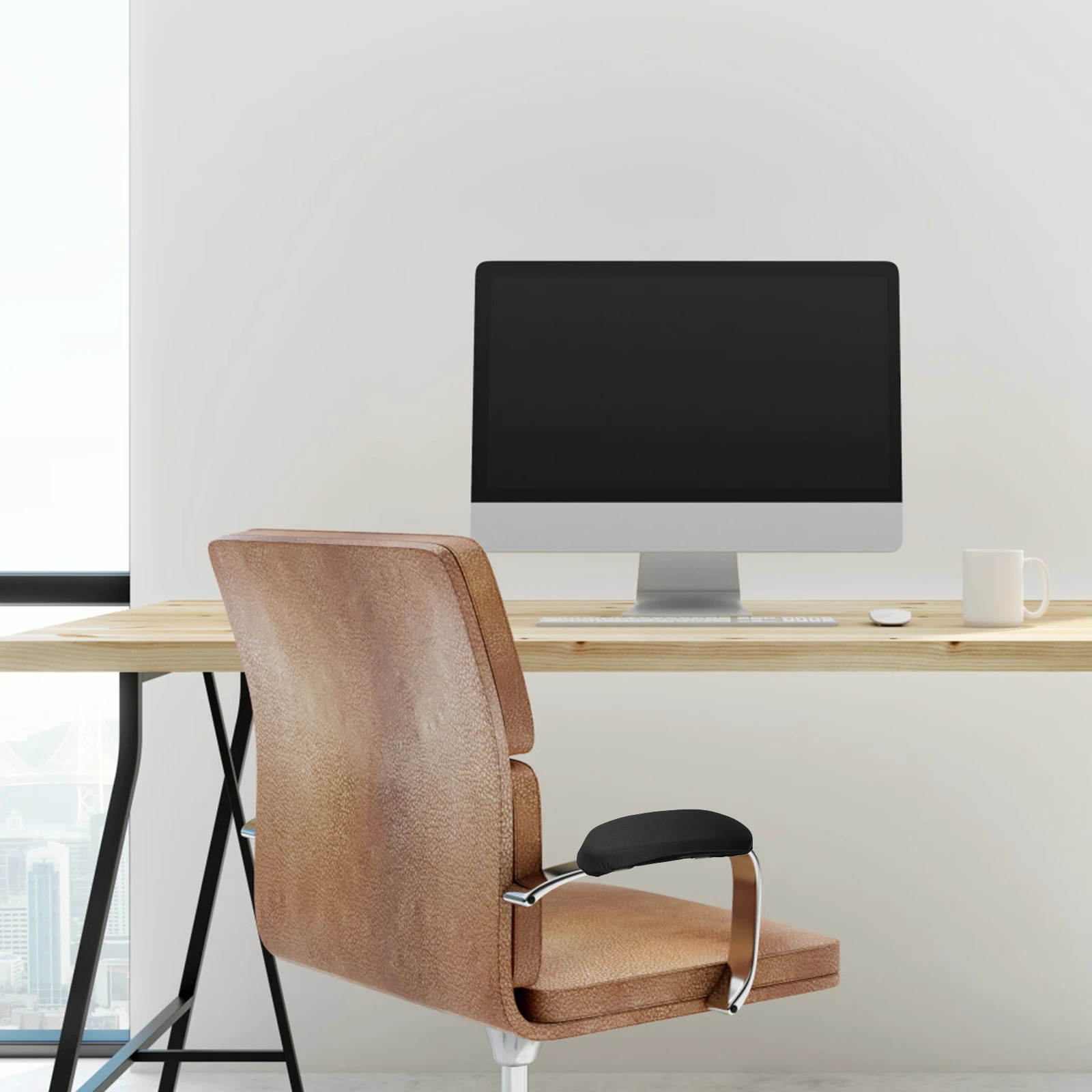 

2Pcs Chair Armrest Cushion Pads Detachable Washable Elbow Support Office Arm Pads Non-Slip Height Increase Comfort