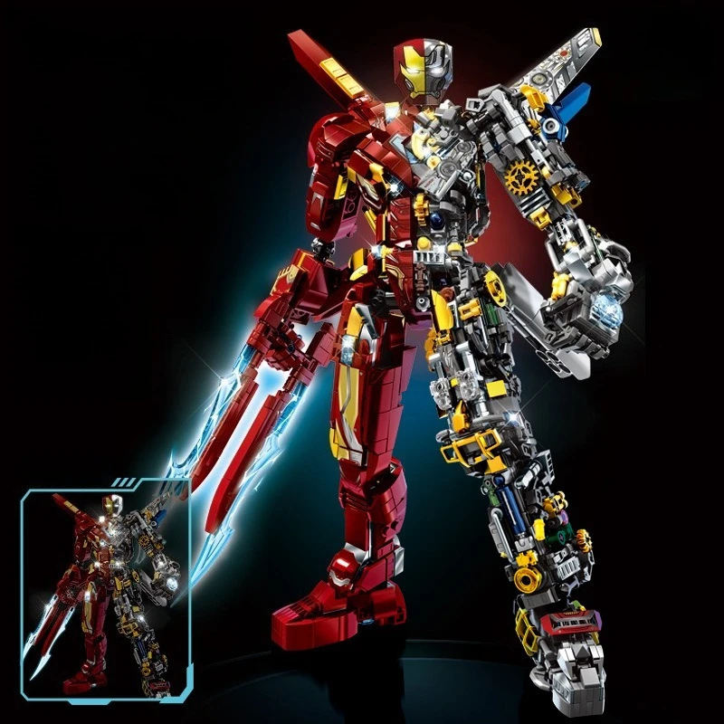 Marvel Superhelden Robot Bricks Sets Iron Man MK50 Mecha Bouwstenen Speelgoed Technische Verjaardagscadeautjes Jongens Kinderen Volwassen 1500 + stuks