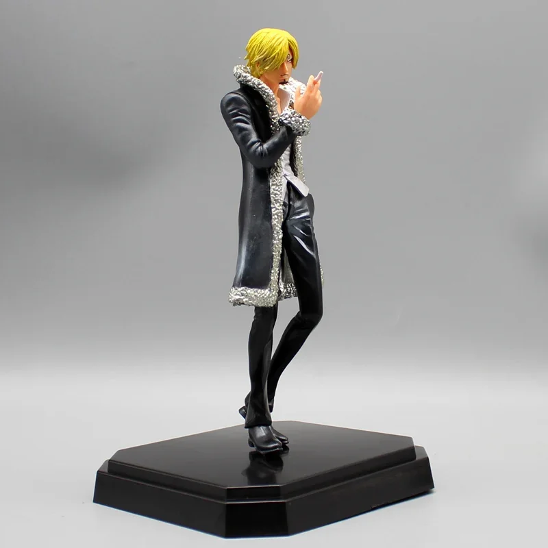 22cm Anime Figma Sanji Action Figure One Piece Figurine GK Insert A Pocket Vinsmoke Sanji Figure Stance Model PVC Collection Toy