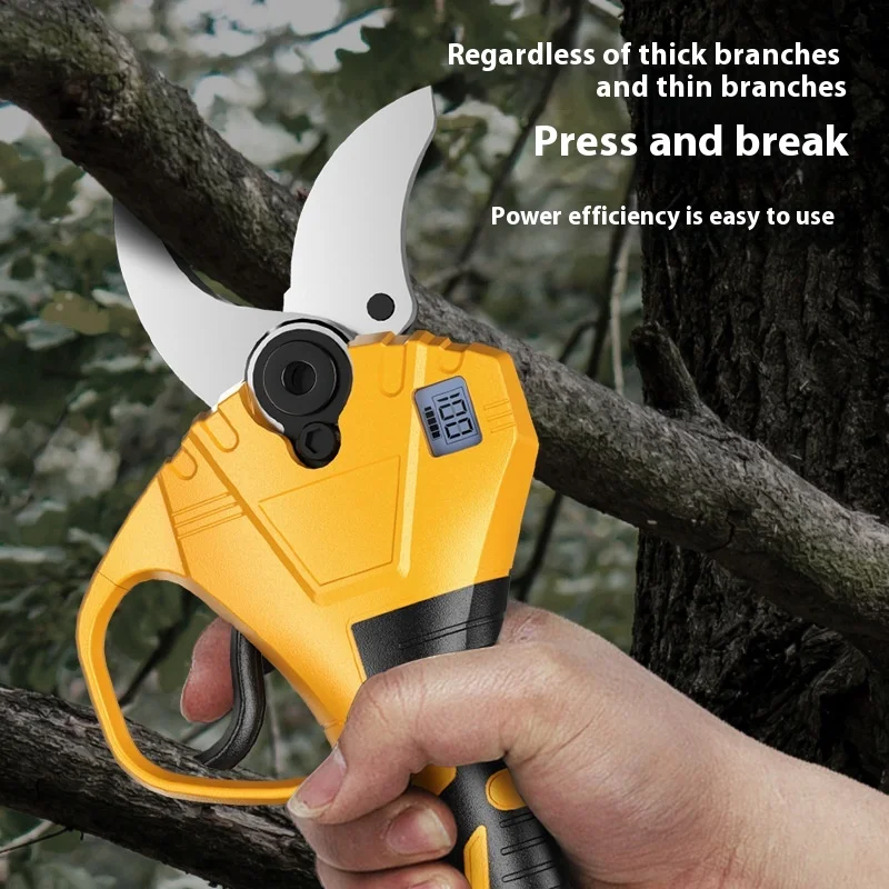 Portable rechargeable electric pruning shears for industrial gardening tools for fruit tree pruning and tea picking