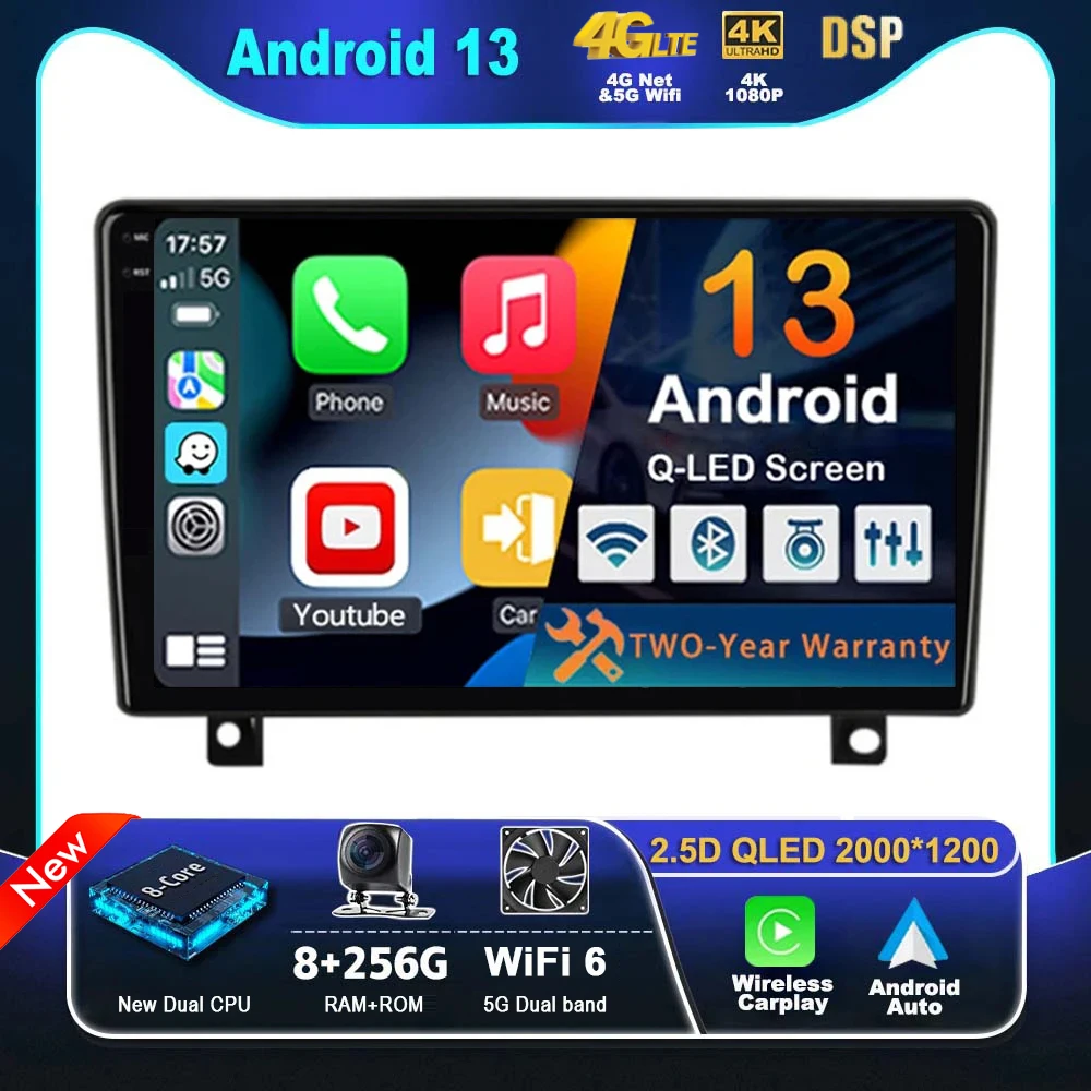 Android 13 Car Auto Radio Multimedia for Opel Astra H 2004 - 2014 Video Player GPS Navigation Wireless Carplay Auto Head Unit