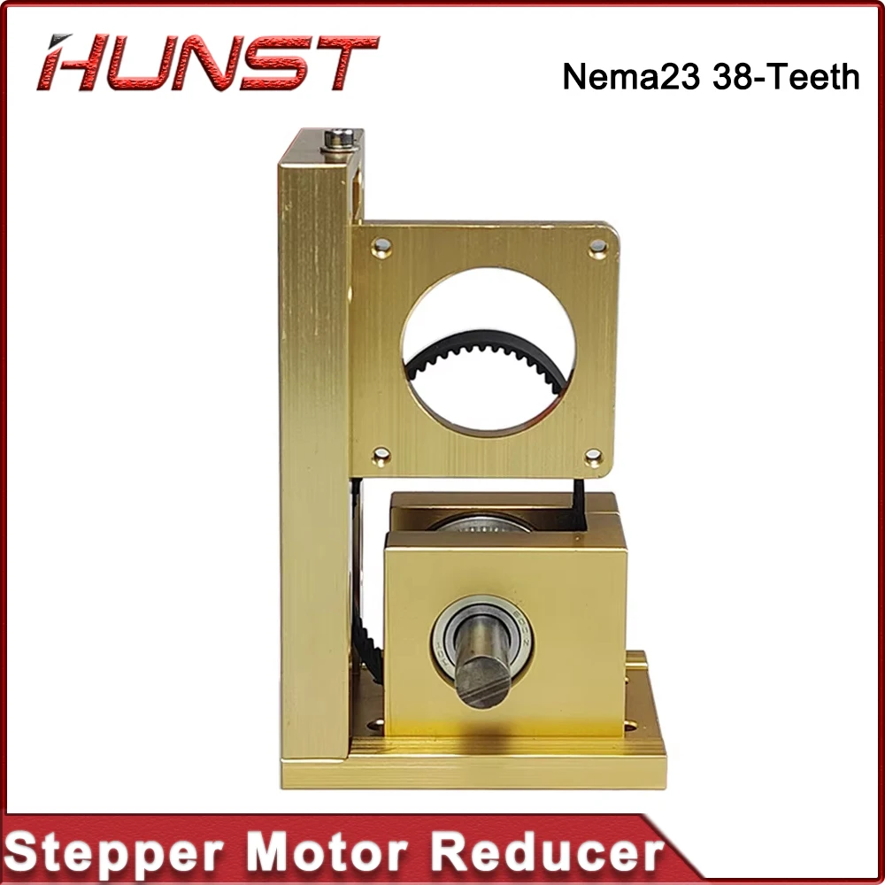 

HUNST Stepper Motor Reducer Nema23 38 Tooth Y-Axis Motor Mount for CO2 Laser Cutting and Engraving Machines.
