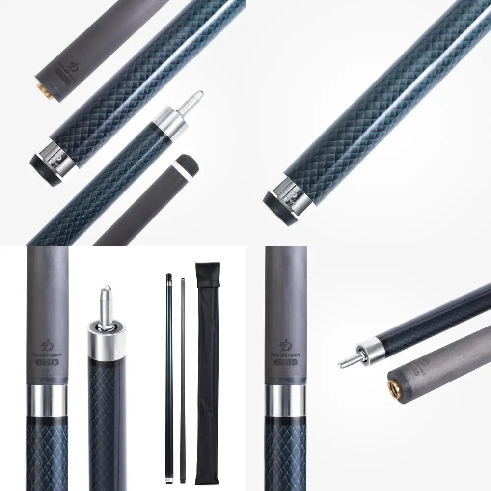 

Professional Carbon Fiber Billiard Cues 58-inch Low Deflection Sticks with Quick-Release Joints and 12-Inch Shafts for Enhanced