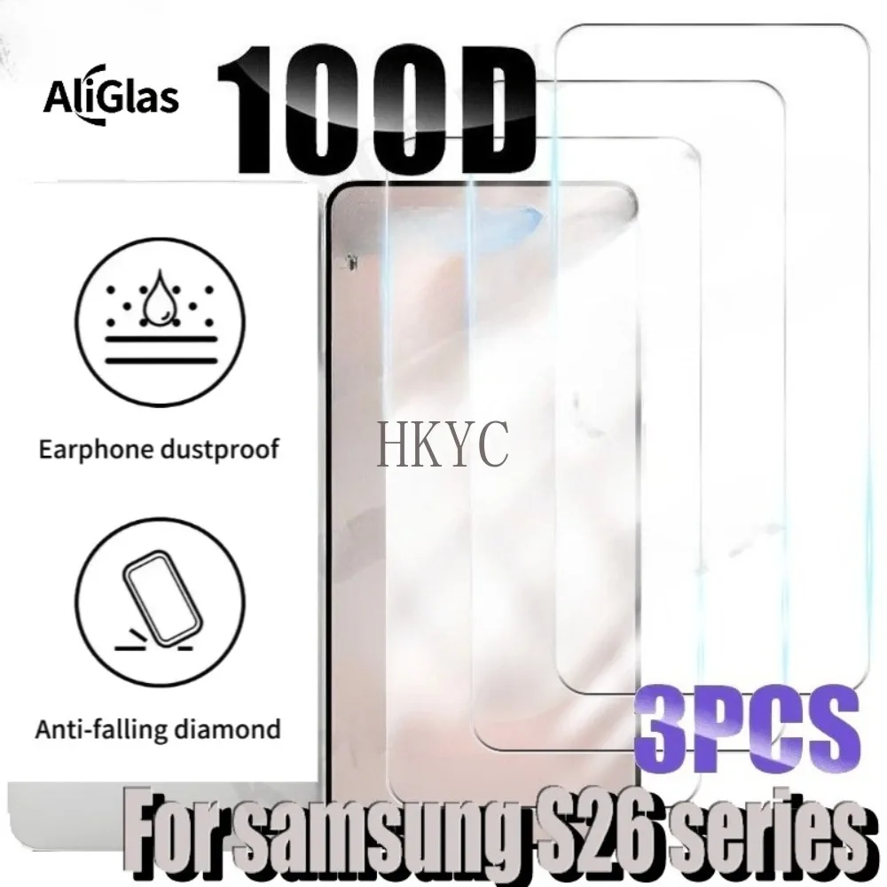 

3 шт. HD 9D закаленное стекло пленка 9H защитные пленки для экрана Samsung Galaxy S26 S25 Ultra S25 S26 Edge S26 S25 Plus S26Pro S25FE