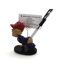 NEW!  Creative Spoof Pen Holder  Trump Desktop Model  Fashion Cartoon Character Ornaments