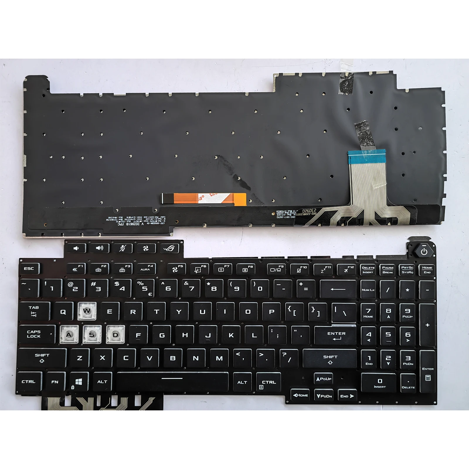 

US Laptop Keyboard for ASUS ROG Strix G17 G713Q G713QE G713QM G713QR G713QY no pointer with backlight